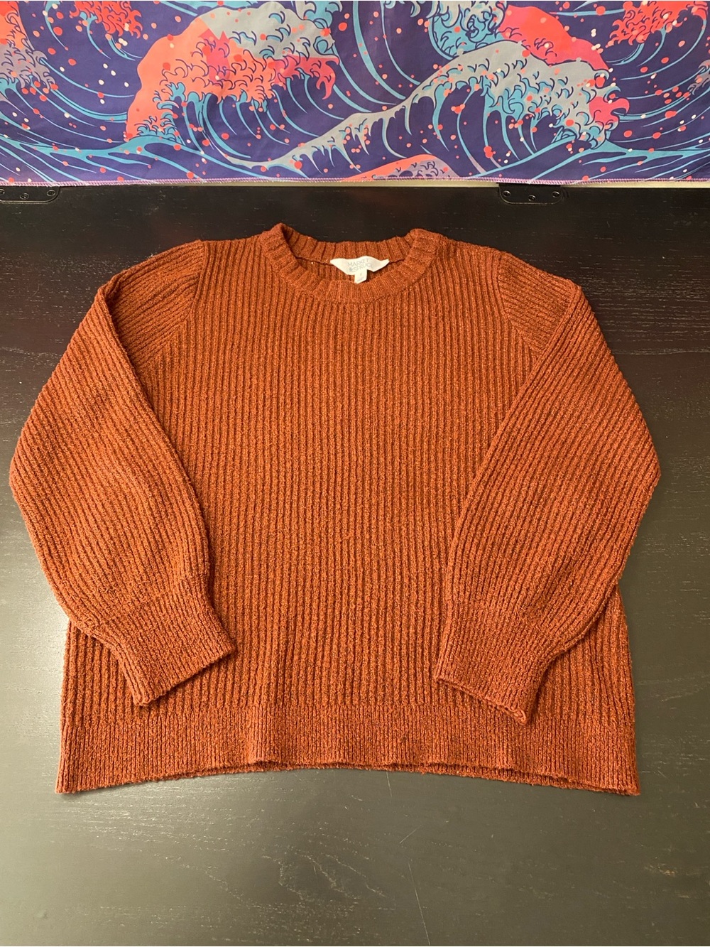 Market & Spruce Men's Crewneck Sweater in Rust Brown